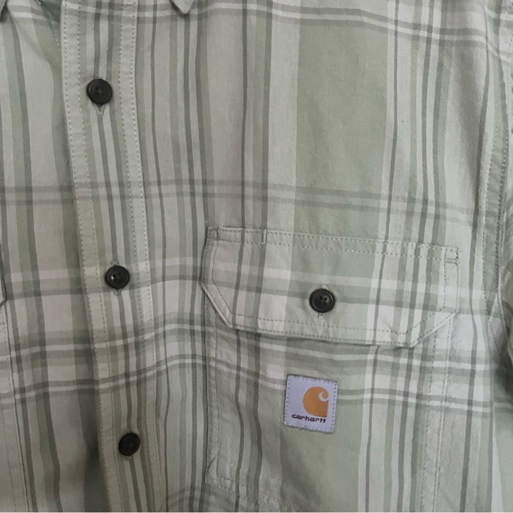 Carhartt Green Plaid Work Shirt
